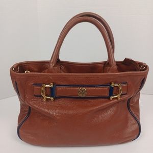 Tory Burch Horsebit Satchel Brown